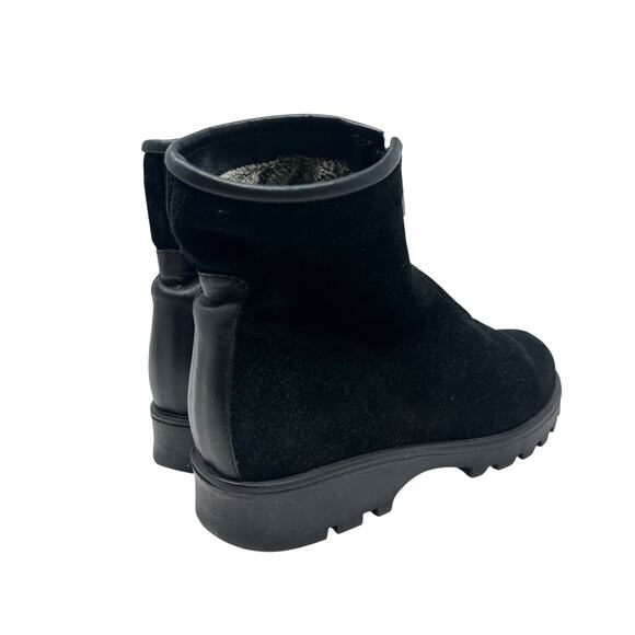 La Canadienne Tiana Boots Booties Suede Zip Front Black Size US 7.5 - Picture 8 of 13
